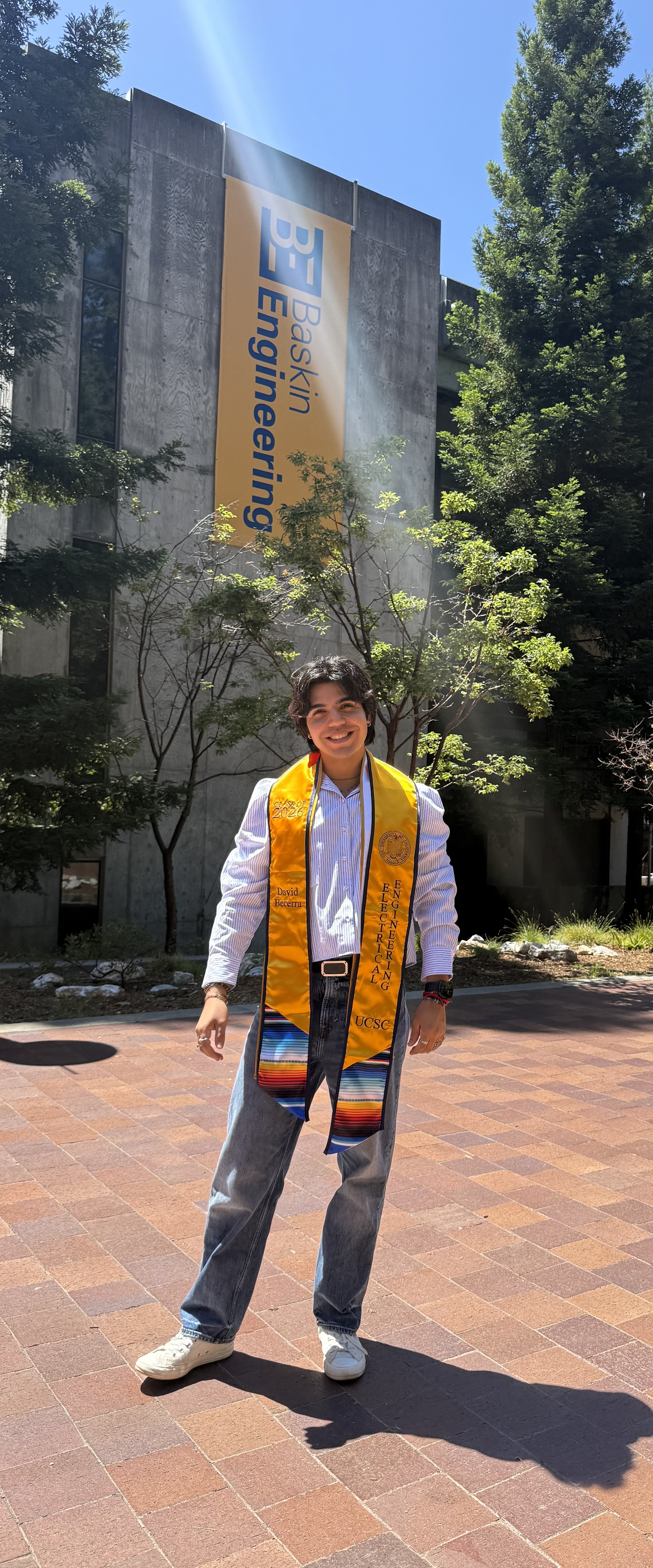 David Becerra graduation portrait at UC Santa Cruz
